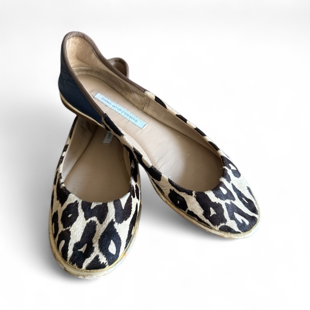 Diane von Furstenberg Leopard Print Flats | Size 9